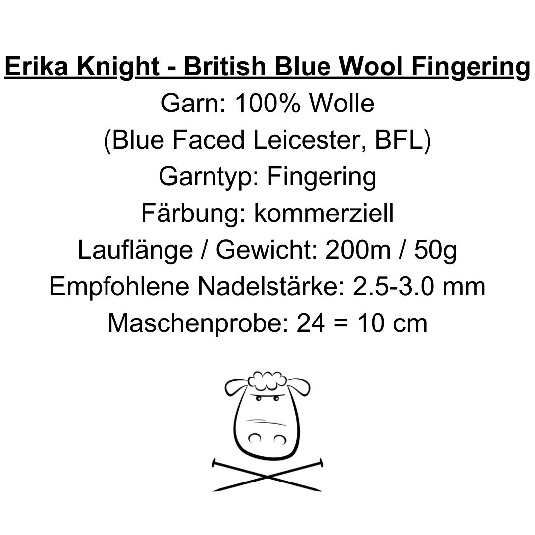 10 - Deep Ocean - British Blue Wool Fingering - Erika Knight – Bild 2