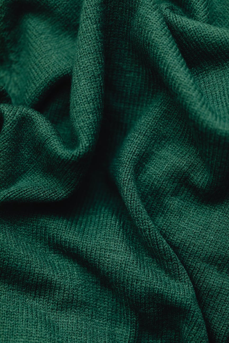 green textile in close up image